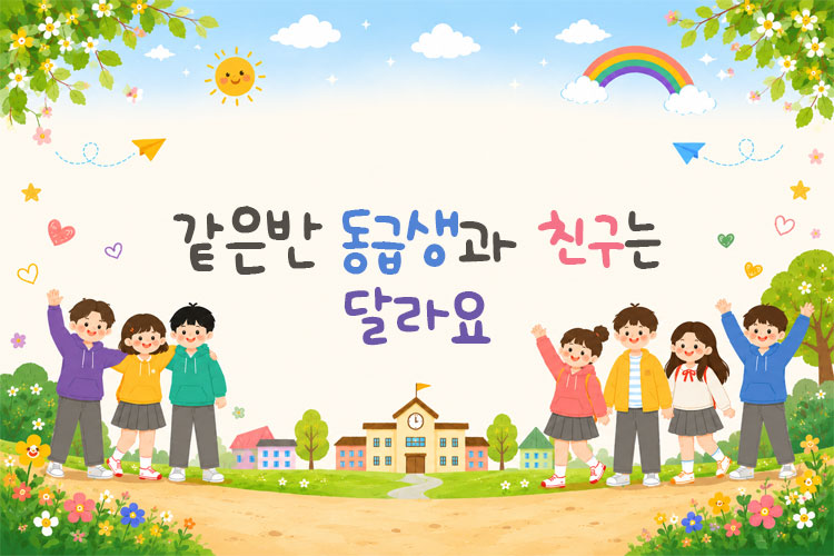 같은반  동급생과 친구는 달라요